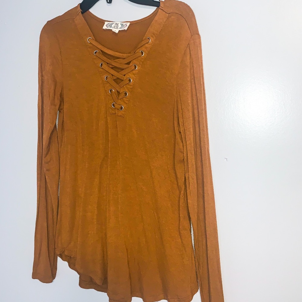⚡️burgundy long sleeve shirt